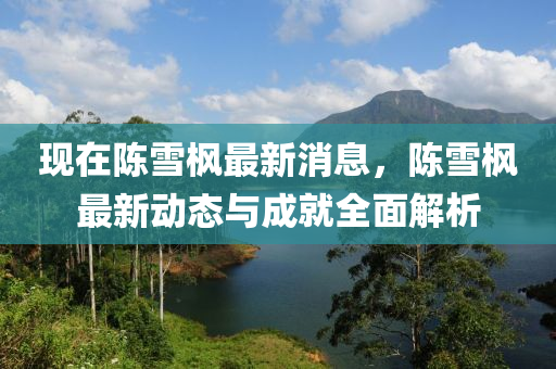 现在陈雪枫最新消息，陈雪枫最新动态与成就全面解析
