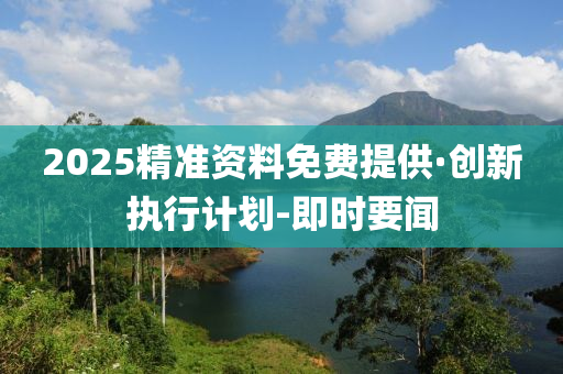 2025精准资料免费提供·创新执行计划-即时要闻