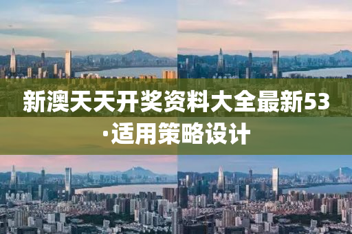新澳天天开奖资料大全最新53·适用策略设计