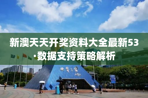 新澳天天开奖资料大全最新53·数据支持策略解析