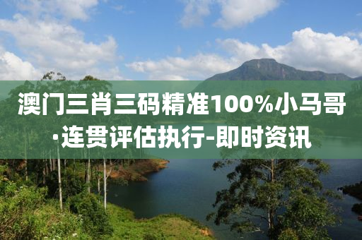 澳门三肖三码精准100%小马哥·连贯评估执行-即时资讯