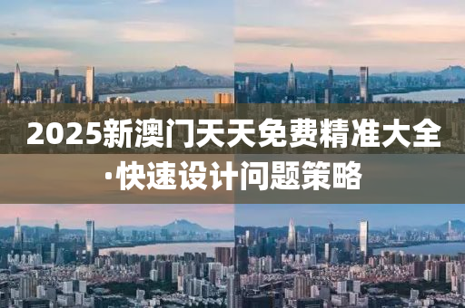 2025新澳门天天免费精准大全·快速设计问题策略