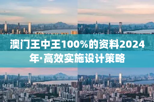澳门王中王100%的资料2024年·高效实施设计策略