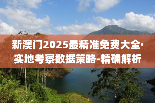 新澳门2025最精准免费大全·实地考察数据策略-精确解析