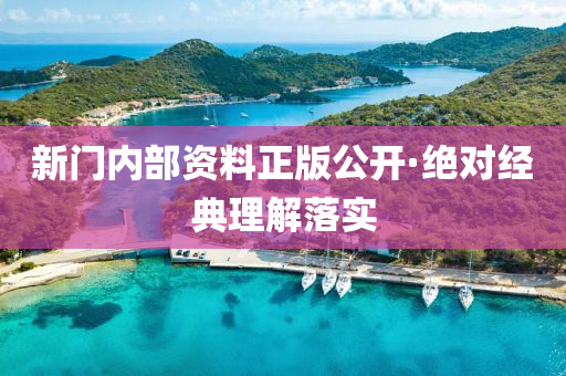 新门内部资料正版公开·绝对经典理解落实