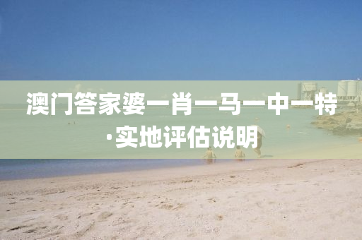 澳门答家婆一肖一马一中一特·实地评估说明