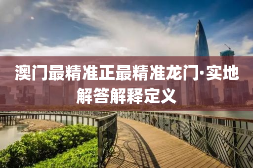澳门最精准正最精准龙门·实地解答解释定义