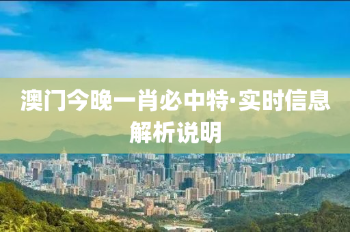 澳门今晚一肖必中特·实时信息解析说明