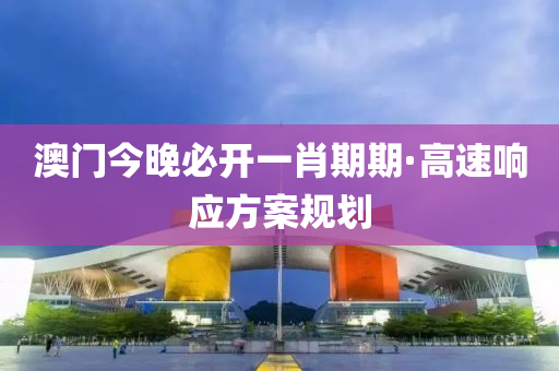 澳门今晚必开一肖期期·高速响应方案规划
