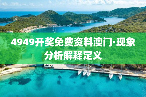 4949开奖免费资料澳门·现象分析解释定义