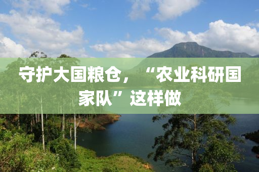 守护大国粮仓，“农业科研国家队”这样做