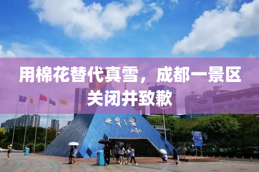用棉花替代真雪，成都一景区关闭并致歉
