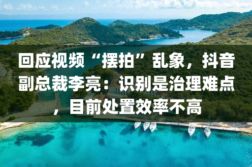 回应视频“摆拍”乱象，抖音副总裁李亮：识别是治理难点，目前处置效率不高