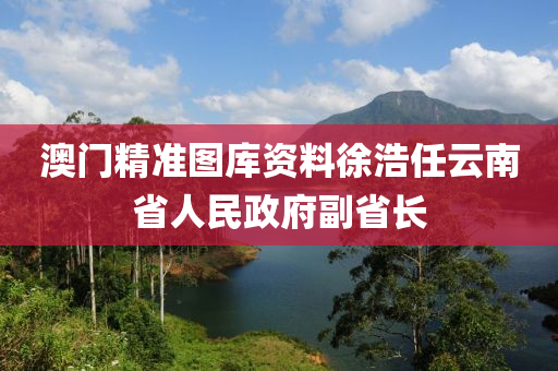 澳门精准图库资料徐浩任云南省人民政府副省长