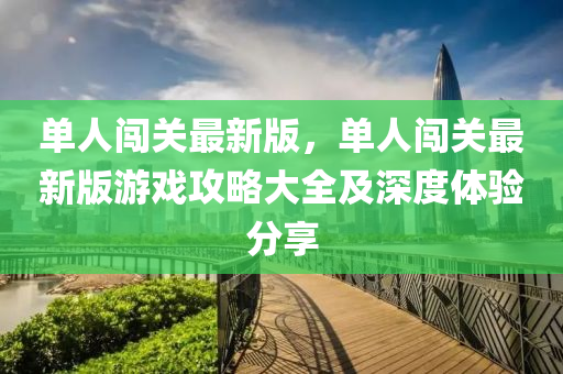 单人闯关最新版，单人闯关最新版游戏攻略大全及深度体验分享