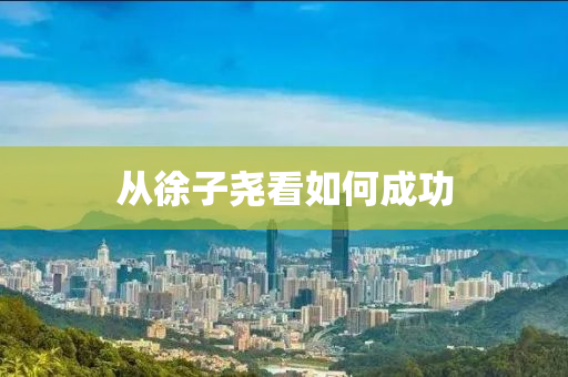 从徐子尧看如何成功