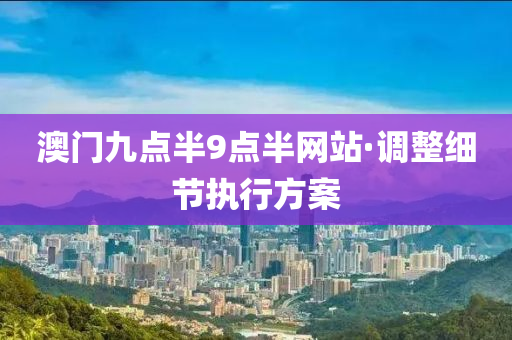 澳门九点半9点半网站·调整细节执行方案