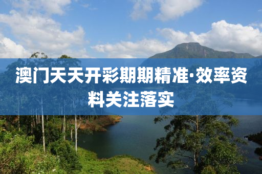 澳门天天开彩期期精准·效率资料关注落实