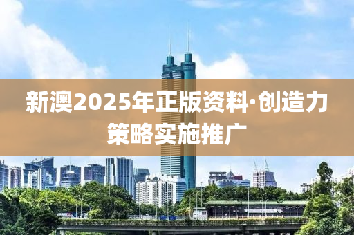新澳2025年正版资料·创造力策略实施推广