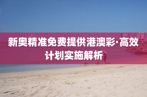 新奥精准免费提供港澳彩·高效计划实施解析