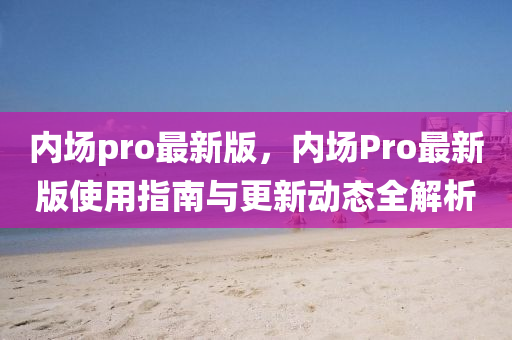 内场pro最新版，内场Pro最新版使用指南与更新动态全解析