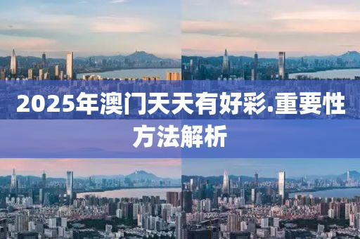 2025年澳门天天有好彩.重要性方法解析