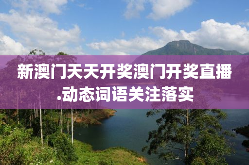 新澳门天天开奖澳门开奖直播.动态词语关注落实