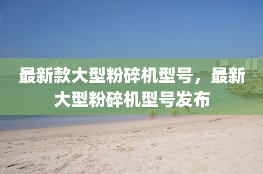 最新款大型粉碎机型号，最新大型粉碎机型号发布