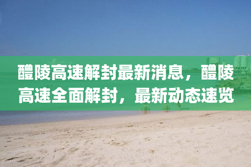 醴陵高速解封最新消息，醴陵高速全面解封，最新动态速览