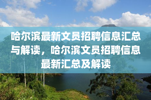 哈尔滨最新文员招聘信息汇总与解读，哈尔滨文员招聘信息最新汇总及解读