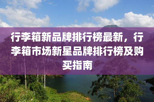 行李箱新品牌排行榜最新，行李箱市场新星品牌排行榜及购买指南