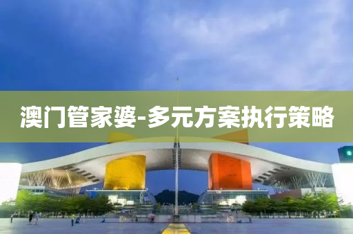 澳门管家婆-多元方案执行策略