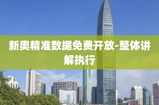 新奥精准数据免费开放-整体讲解执行