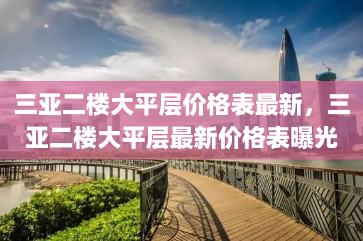 三亚二楼大平层价格表最新，三亚二楼大平层最新价格表曝光