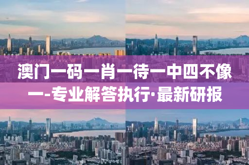 澳门一码一肖一待一中四不像一-专业解答执行·最新研报