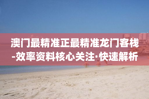 澳门最精准正最精准龙门客栈-效率资料核心关注·快速解析