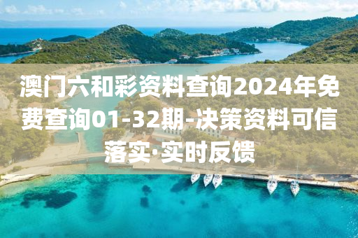 澳门六和彩资料查询2024年免费查询01-32期-决策资料可信落实·实时反馈