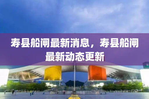 寿县船闸最新消息，寿县船闸最新动态更新