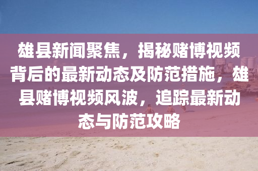 雄县新闻聚焦，揭秘赌博视频背后的最新动态及防范措施，雄县赌博视频风波，追踪最新动态与防范攻略