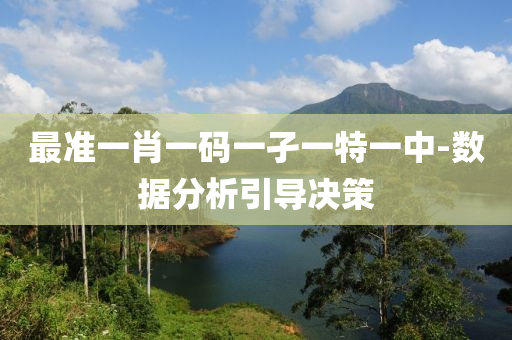 最准一肖一码一孑一特一中-数据分析引导决策