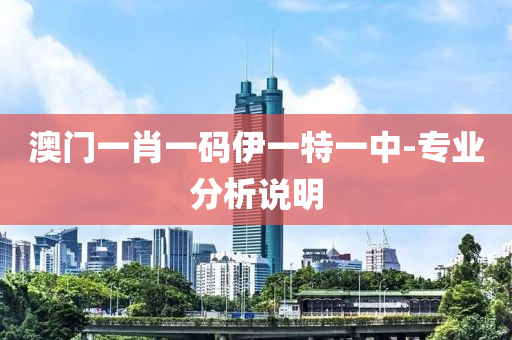 澳门一肖一码伊一特一中-专业分析说明
