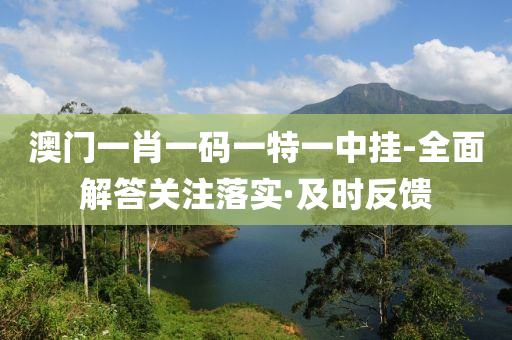 澳门一肖一码一特一中挂-全面解答关注落实·及时反馈