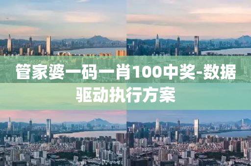 管家婆一码一肖100中奖-数据驱动执行方案
