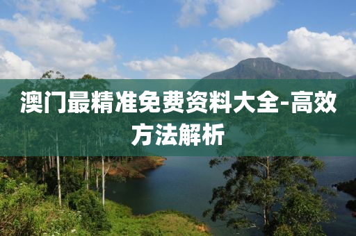 澳门最精准免费资料大全-高效方法解析