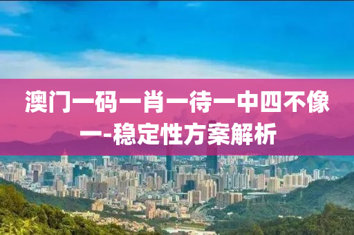 澳门一码一肖一待一中四不像一-稳定性方案解析