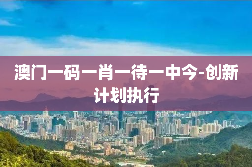 澳门一码一肖一待一中今-创新计划执行