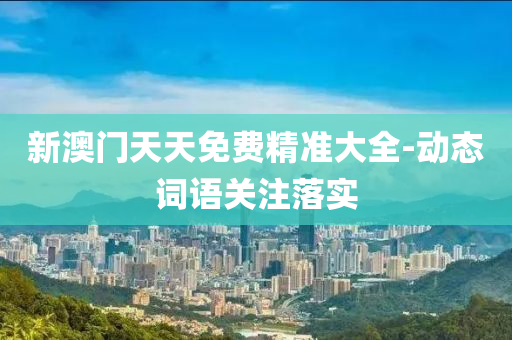 新澳门天天免费精准大全-动态词语关注落实