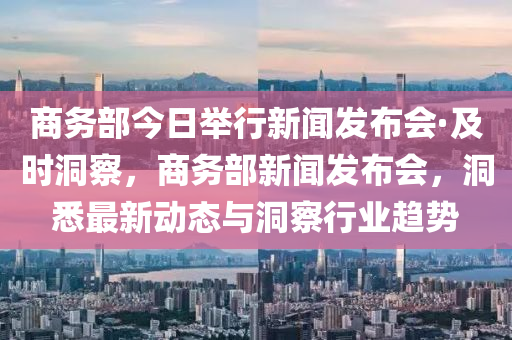 商务部今日举行新闻发布会·及时洞察，商务部新闻发布会，洞悉最新动态与洞察行业趋势