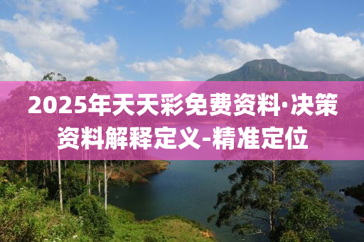 2025年天天彩免费资料·决策资料解释定义-精准定位