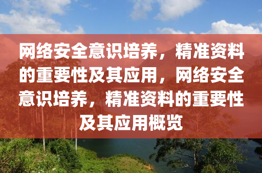网络安全意识培养，精准资料的重要性及其应用，网络安全意识培养，精准资料的重要性及其应用概览